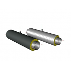 Элементы трубопроводов ППУ ПЭ с выводом кабеля тип 1 Ст10 325х7х450х5,6х56,9х1000 мм ГОСТ 10705-80