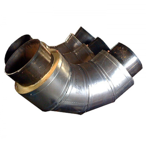 Отвод стальной ППУ ПЭ тип 1 30° Ст3сп 26,8х2,8х125х2,5х46,6 мм ГОСТ 3262-75