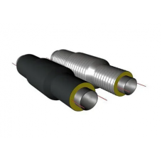 Сильфонный компенсатор односекционный ППУ ПЭ тип 1 1,6 МПа Ст3сп AISI 321 42,3х4х25 мм ГОСТ 3262-75