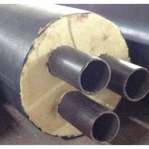 Труба в ППУ изоляции Твин в полиэтиленовой оболочке Ст10 57х3,5х250х3,9х48 мм ГОСТ 10704-91